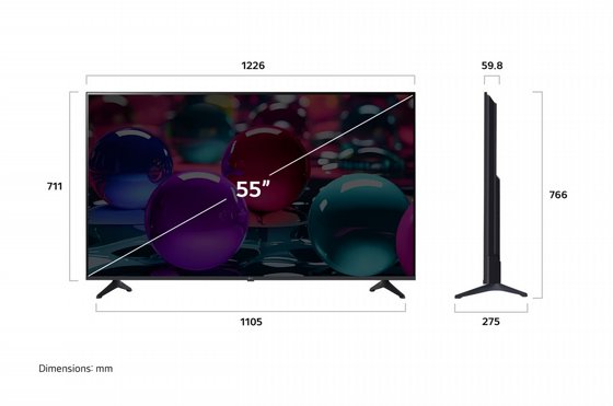 �������� ���� LG UHD AI UA73 4K 55 55UA73006LA