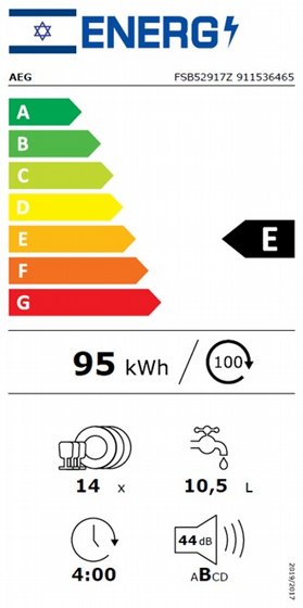 ���� ���� �������� ��� AEG ��� FSB52917Z ������� 14 ������ ���� �� AirDry ������ ���� ����� �������� ���