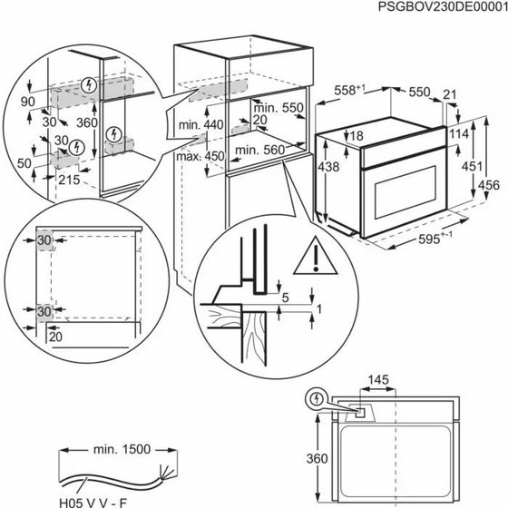 ���� ����� ������� ����� 45 �"� AEG NKK6N501B ���� ���� 6000