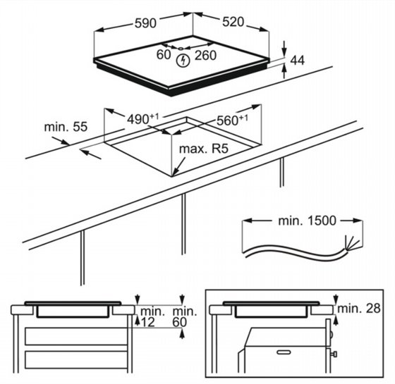 ������ ��������� AEG ��� IKK64681FB ���� ���� ���� 60 ��� ���������� TotalFlex ����� ����