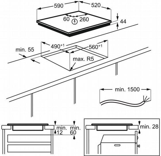 ������ ��������� 60 �"�  AEG NIO64B00FB ���� Bridge