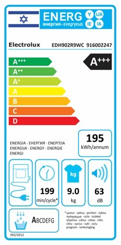����� ����� ���� ���������� EDH902R9WC ������� 1-9 �"� ���������� Heat Pump ������