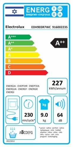 ����� ����� ���� ���������� EDH903R7WC ������� 1-9 �"� ���������� Heat Pump