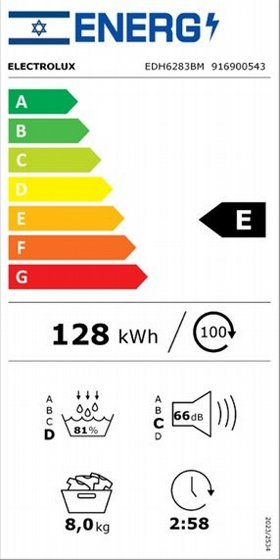 ����� ����� ���������� EDH6283BM 8 �"� Heat Pump GentleCare 600 