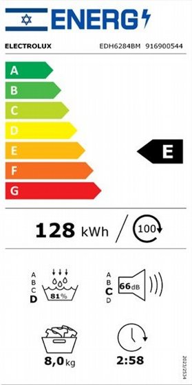 ����� ����� ���������� EDH6284BM 8 �"� Heat Pump GentleCare 600