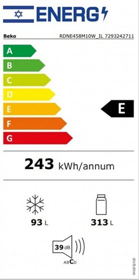 ���� ����� ����� BEKO RDNE458M10W ���� 406 ���� ������ ���