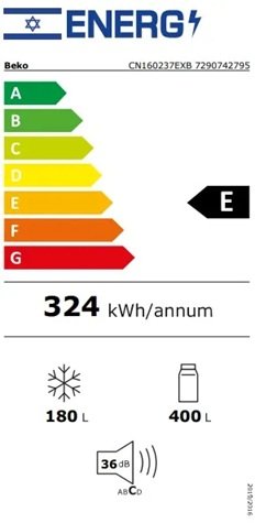 ���� ����� ����� ��� Beko ���� 580 ���� ��� CN160237EXB ������ ������� ������