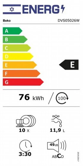 ���� ���� �� 45 �"� BEKO DVS05026W ������ ���