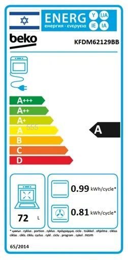 ���� �� ��� ����� �� 60 �"� BEKO KFDM62129BB ���� 110 ����
