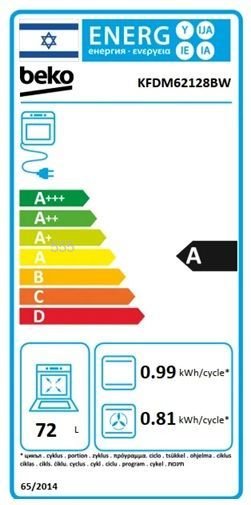 ���� �� ��� ����� �� 60 �"� BEKO KFDM62128BW ��� 110 ����