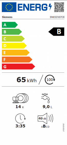 ���� ����� SIEMENS SN65ZX07CE �������� 14 ������ ����, Zeolith