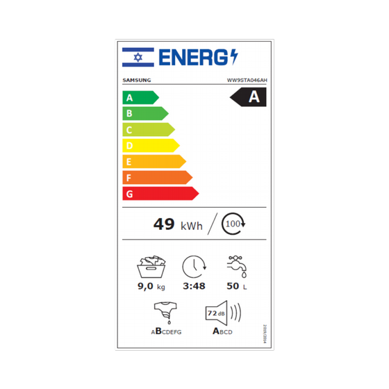 ����� ����� SAMSUNG ��� WW9STA046AH ������ ���� 1-9 �"�, 1400 ��"�