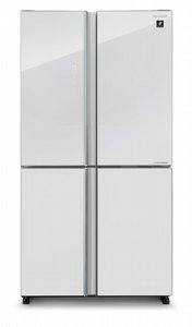 מקרר שארפ Sharp ארבע דלתות 572 ליטר דגם SJ-8960-WH בגימור זכוכית לבנה כולל התקן שבת מהדרין מקרר שארפ Sharp ארבע דלתות 572 ליטר דגם SJ-8960-WH בגימור זכוכית לבנה כולל התקן שבת מהדרין