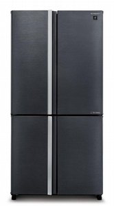 מקרר שארפ Sharp ארבע דלתות 611 ליטר דגם SJ-9270-SL בגימור נירוסטה מושחרת כולל מייצר קרח מהדרין מקרר שארפ Sharp ארבע דלתות 611 ליטר דגם SJ-9270-SL בגימור נירוסטה מושחרת כולל מייצר קרח מהדרין