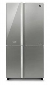 מקרר Sharp ארבע דלתות 611 ליטר דגם SJ-8841-BS דלתות זכוכית כסופה כולל התקן שבת מהדרין מקרר Sharp ארבע דלתות 611 ליטר דגם SJ-8841-BS דלתות זכוכית כסופה כולל התקן שבת מהדרין