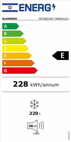 ����� ������� Blomberg ���� 220 ���� ��� FNT3661WP �� 6 ��� ����� ������ ��� - No-Frost