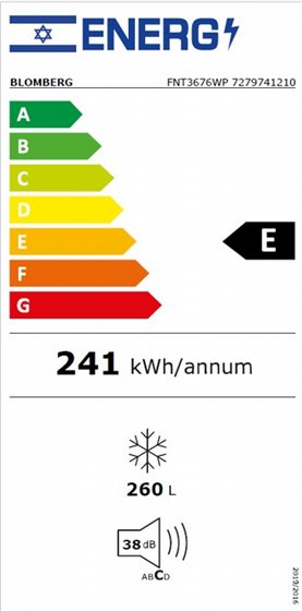 ����� ������� Blomberg ���� 260 ���� ��� FNT3676WP �� 7 ��� ����� ������ ��� - No-Frost