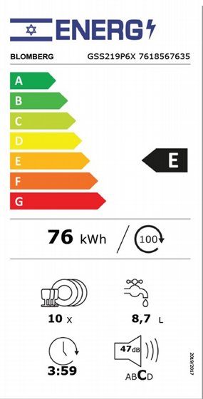���� ���� �� ������� Blomberg ��� GSS219P6X �-10 ������ ���� ������ ������� - 2 �������