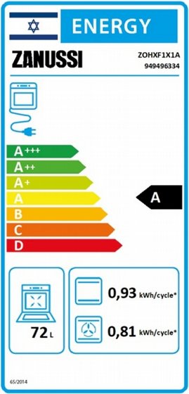 ���� ���� ���� ����� Zanussi ���� 72 ���� ��� ZOHXF1X1 ������ ������� - 9 ������� �����
