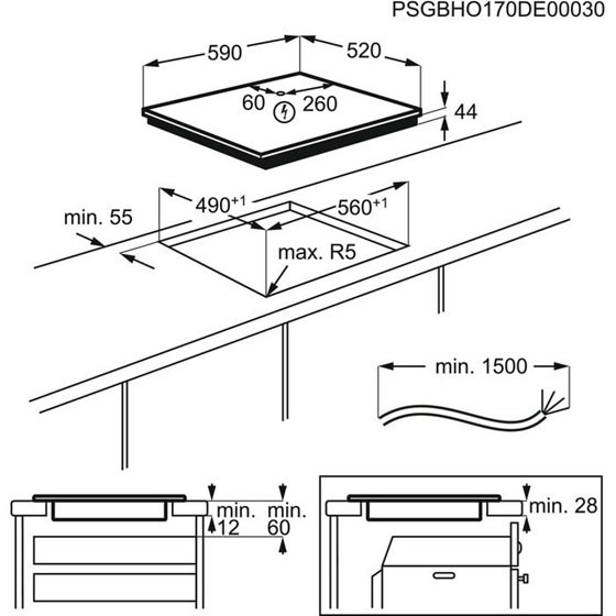 ������ ��������� ����� Zanussi ���� 60 �"� ��� ZIFN644K ������ ������ �����