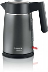 קומקום נירוסטה בוש Bosch דגם TWK5P475 מסדרת DesignLine בגימור אפור – 2400W